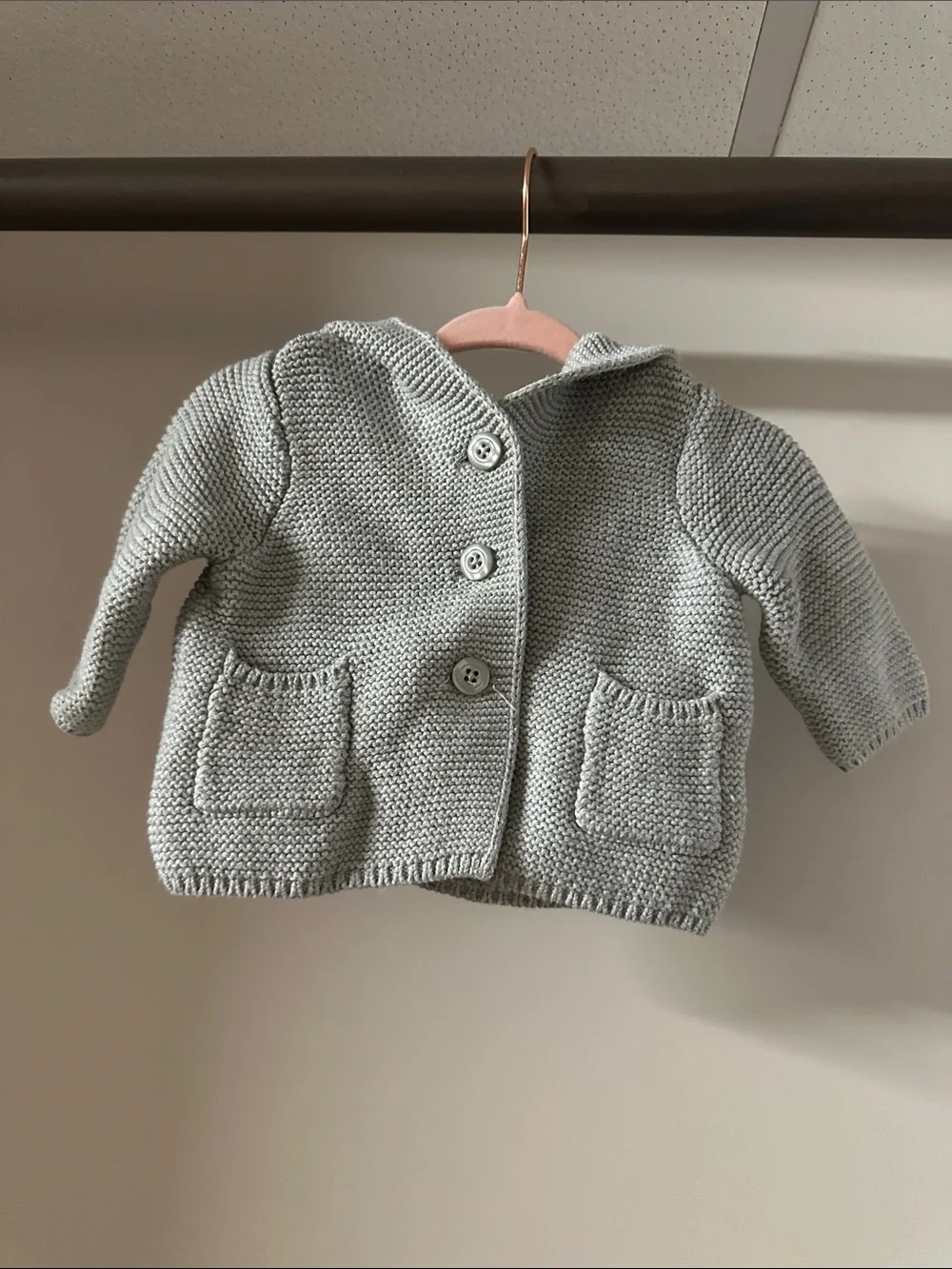 GAP Baby Knit Cardigan Jacket in Light Gray